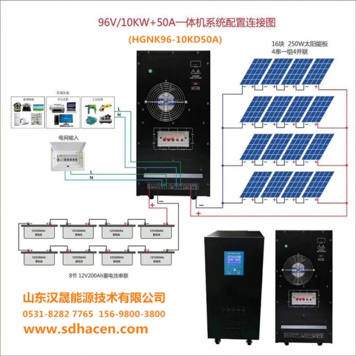 汉晟能源DC96 10KW光伏发电系统应用现场